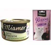 12 x 85 g Miamor Paté + Miamor Kissies med anka, 50 g på köpet! – kanin Utförsäljning