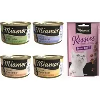 12 x 85 g Miamor Paté + Miamor Kissies med anka, 50 g på köpet! – Multibox fjäderfä (4 sorter) Säker betalning