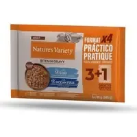 2 x Nature‘s Variety till ett specialpris! – Bites i sås Adult, med torsk och havsfisk (2 x 44 x 85 g) Rabatt