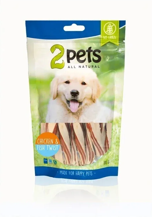 2pets Dogsnack Chicken&Fish Twist