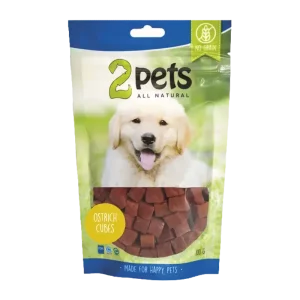 2PETS Dogsnack Ostrich/Struts Cubes