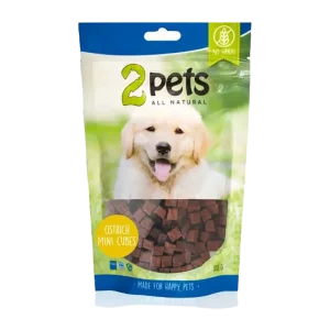 2PETS Dogsnack Ostrich/Struts Minicubes