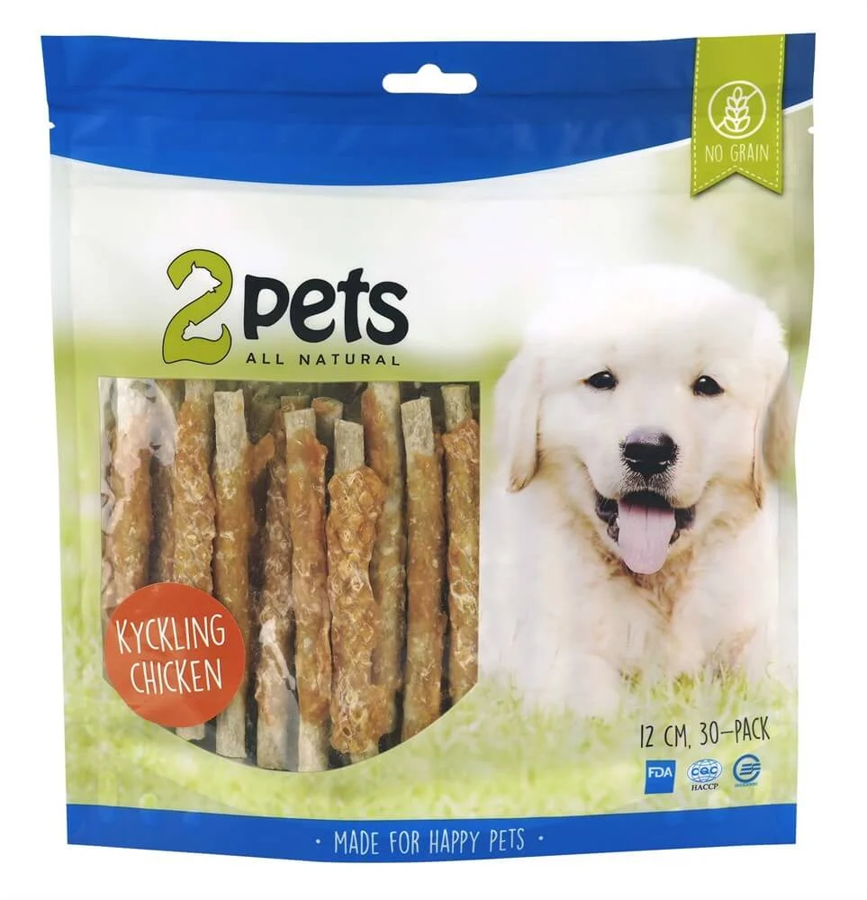 2Pets Mald Tuggpinne Kyckling 12cm 30-p