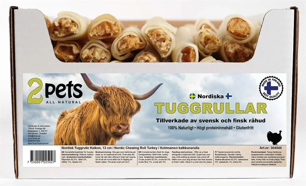 2Pets Nordisk Tuggrulle med Kalkon 13cm - Image 2