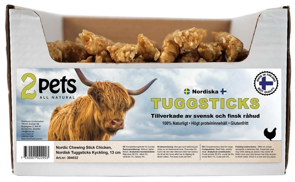 2Pets Nordisk Tuggsticks Kyckling 13cm - Image 2