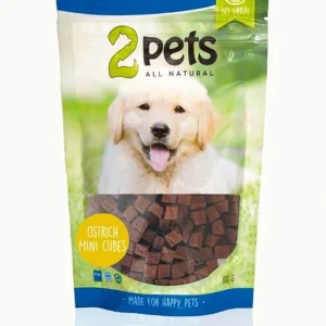 2Pets Ostrich Mini Cubes 100g