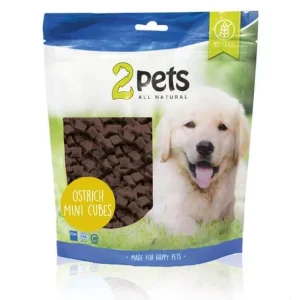 2Pets Ostrich Mini Cubes 400g