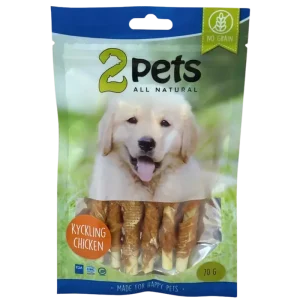 2pets Tuggpinne m kycklingfilé 12cm 6-pack 70g Rabatt