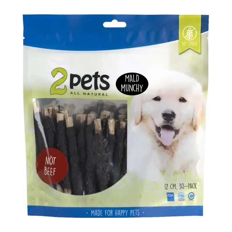 2PETS Tuggpinne Mald Nötkött – 12 CM – 30 PACK