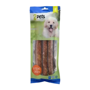 2PETS Tuggrulle M Kycklingfilé – 28 CM – 3 PACK