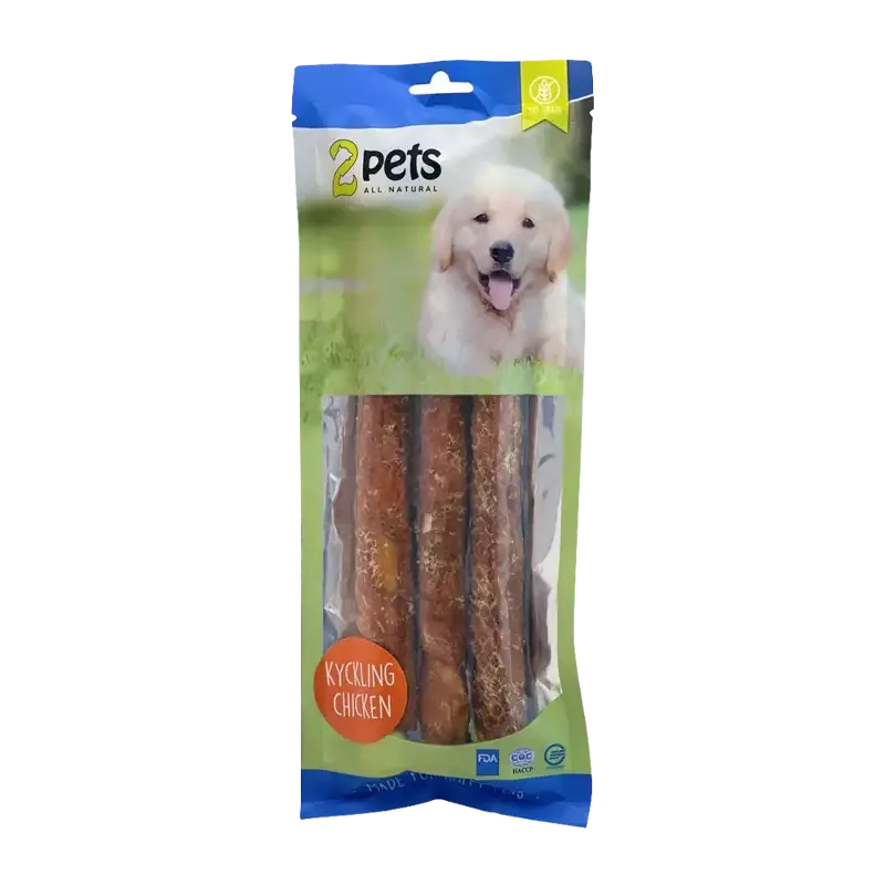 2PETS Tuggrulle M Kycklingfilé – 28 CM – 3 PACK