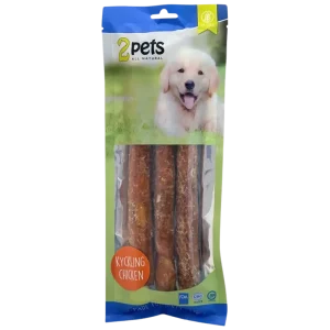 2pets Tuggrulle m kycklingfilé 28cm 3-pack 250g Rabatt
