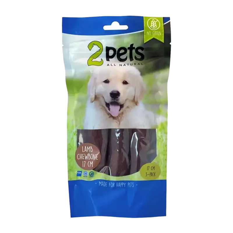 2PETS Tuggrulle M Lamm – 17 CM – 3 PACK