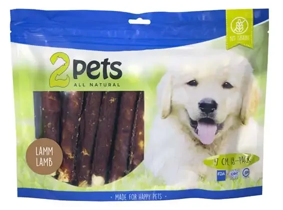 2pets Tuggrulle m lamm 17cm 18-pack XL, 840g