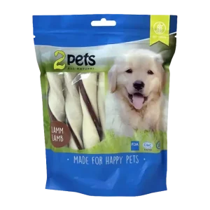 2PETS Tuggtwister M Lamm Medium – 170 G