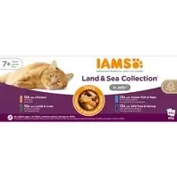36 + 12 på köpet! IAMS våtfoder katt 48 x 85 g – Advanced Nutrition Senior 7+ Land & Sea Collection i gelé Extra rabatt