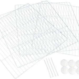 4 Sektioner för Innehage #62460 Metall 35x35cm Vit