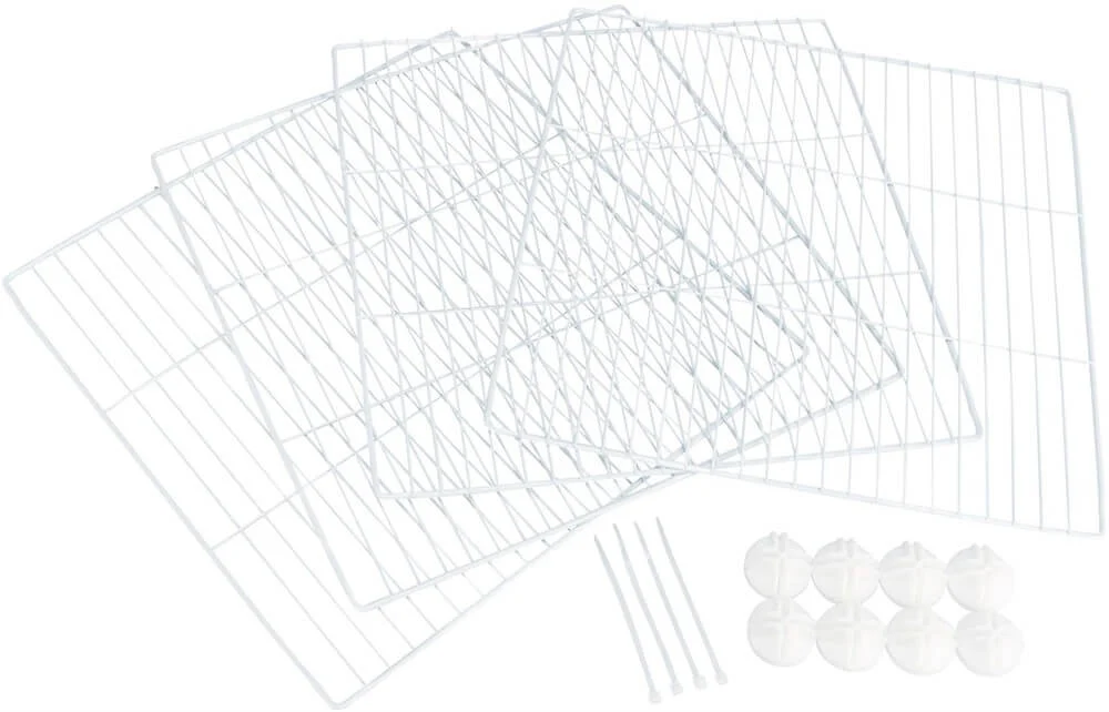 4 Sektioner för Innehage #62460 Metall 35x35cm Vit