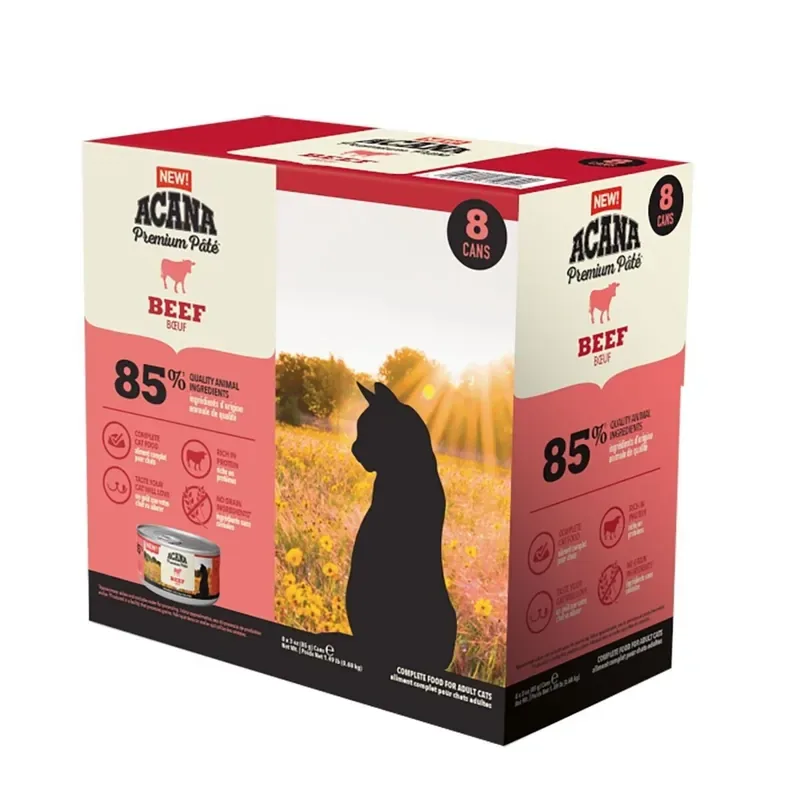 Acana Premium Pâté Beef Våtfoder till Katt 8×85 g Fynd