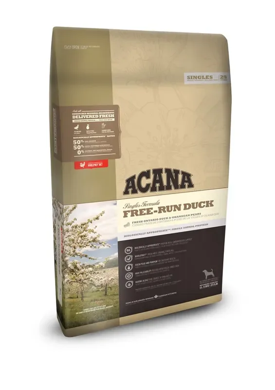 Acana Singles Free-Run Duck 11,4 kg Begränsat antal