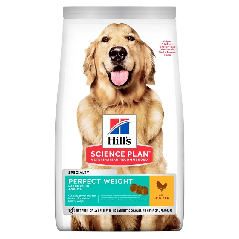 Adult Perfect Weight Large Breed torrfoder med kyckling Hundfoder – 12 kg Begränsat antal