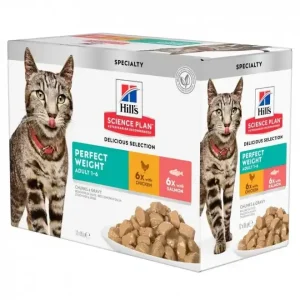 Adult Perfect Weight våtfoder med kyckling och lax för katt – 12 x 85 g Lågt pris