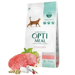 Adult & Senior Sterilised & Urinary Care Beef Torrfoder Till Katt 10 kg prisnedsättning