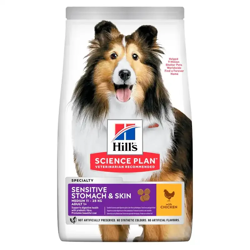 Adult Sensitive Stomach & Skin Medium Hundfoder med kyckling – 2,5 kg Nedsatt pris