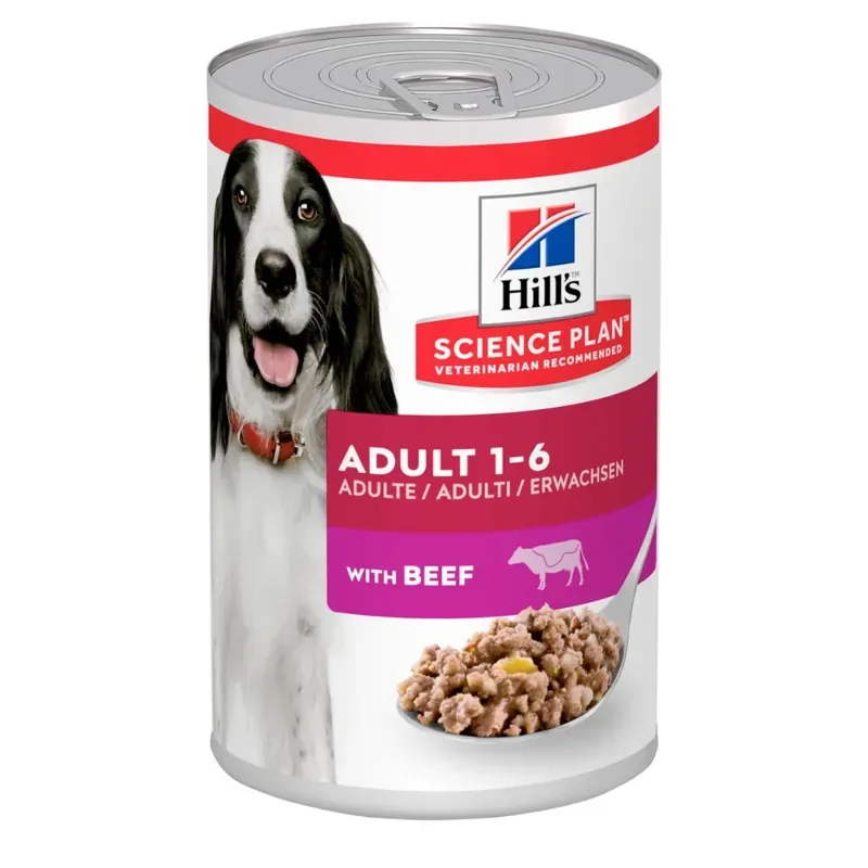 Adult våtfoder med nötkött för hund – 12 x 370 g Köp online