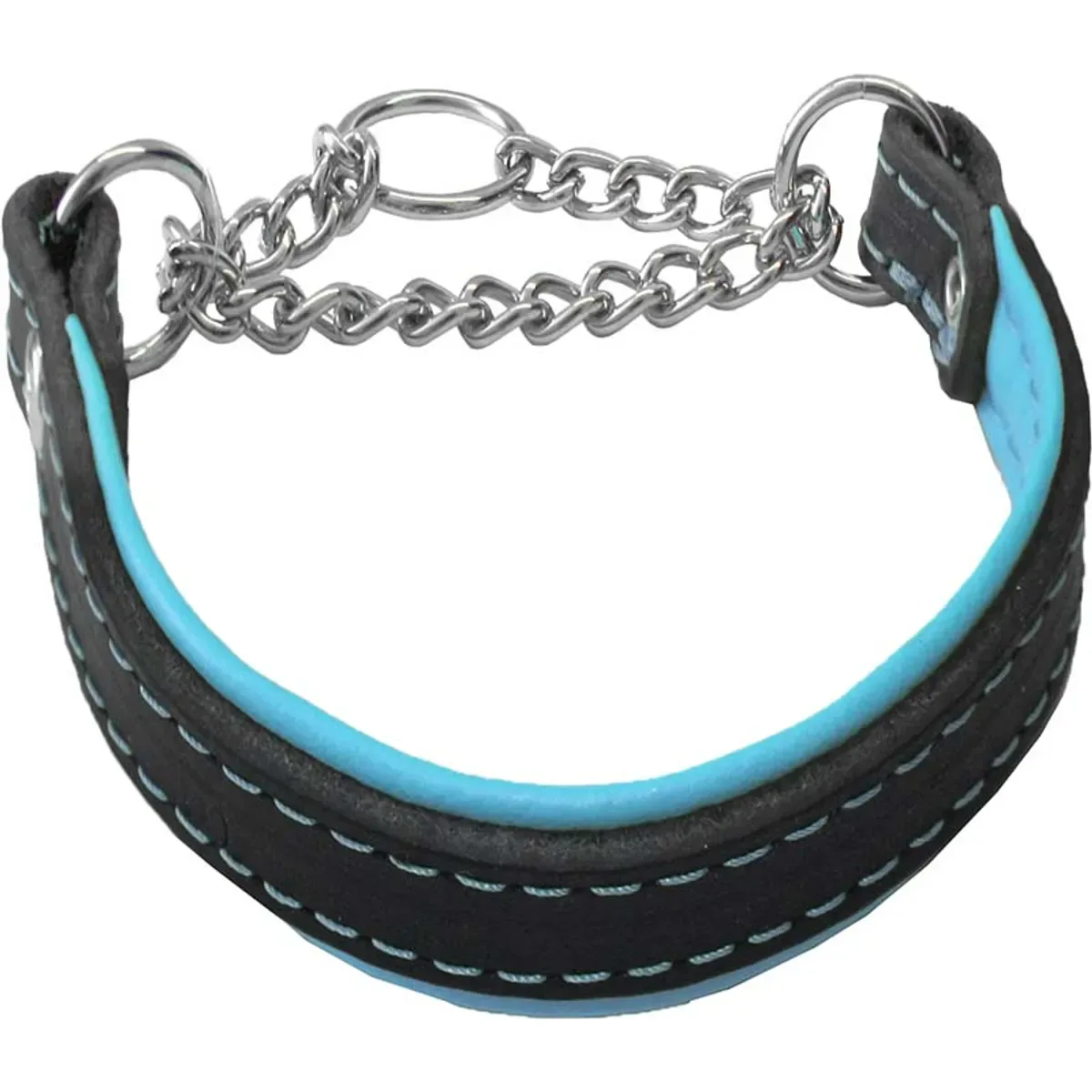 Alac Halvstryp Halsband Läder Blå 18mm x 60cm