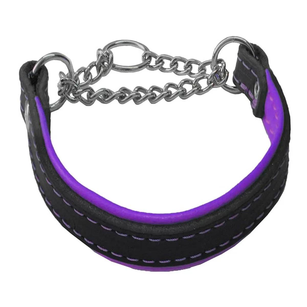 Alac Halvstryp Halsband Läder Lila 18mm x 50cm