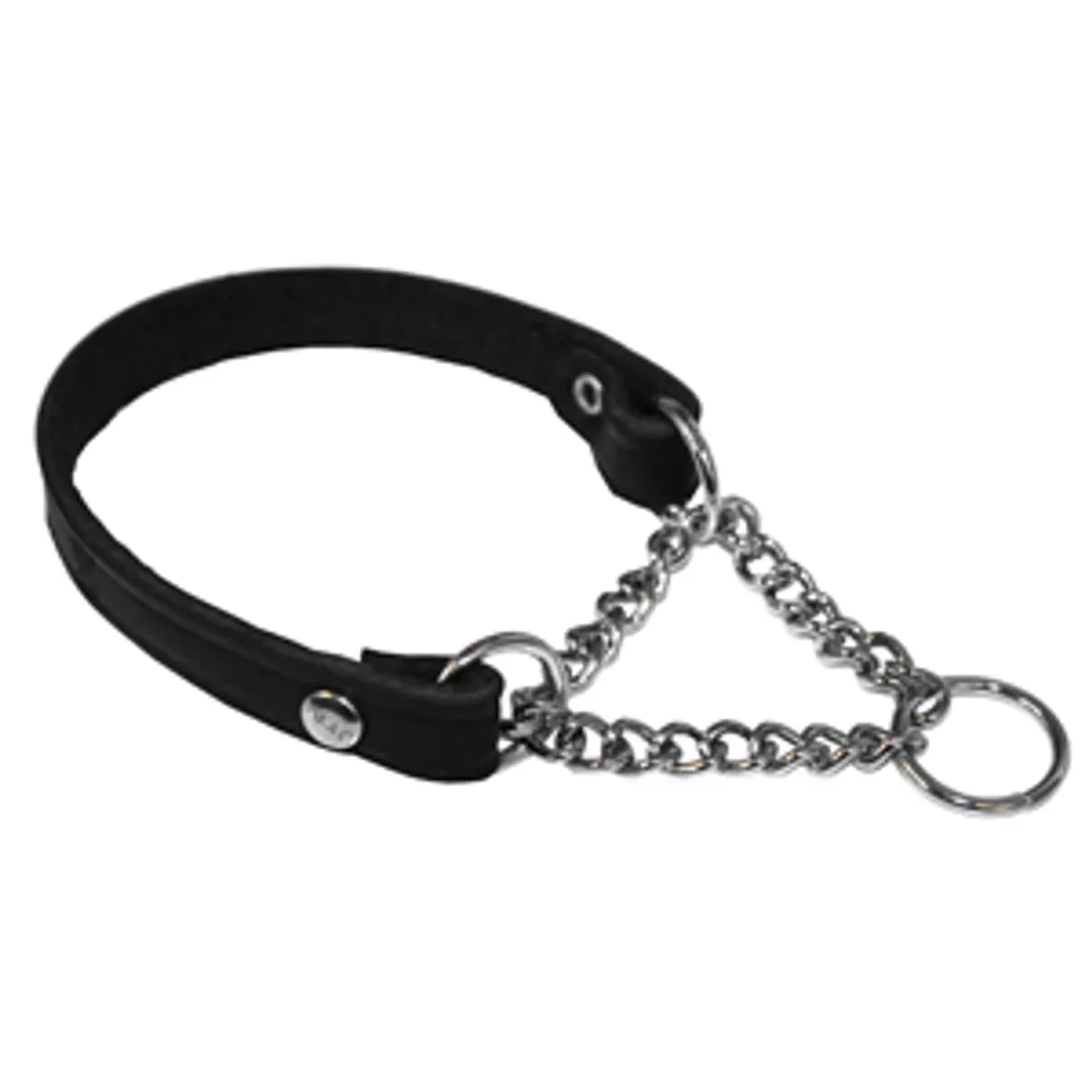 Alac Halvstryp Halsband Läder Svart 12mm x 40cm