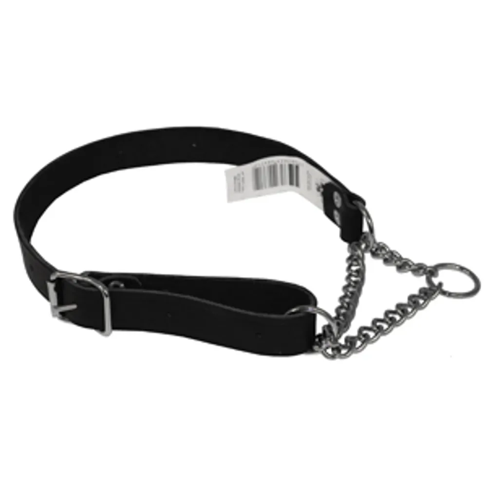 Alac Halvstryp Halsband Läder Svart 18mm x 40-60cm
