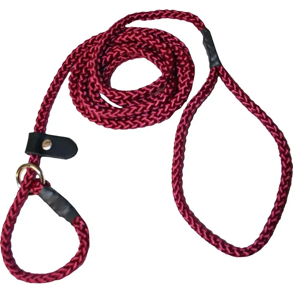 Alac Retriverkoppel Vinröd 10mm x 190cm