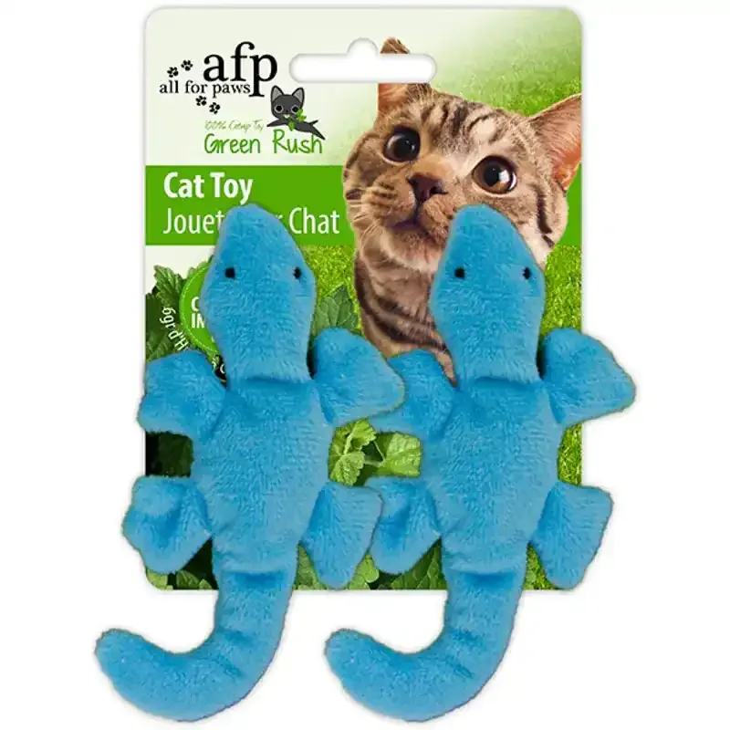 All For Paws Green Rush Gecko med kattmynta 6 cm Endast denna vecka