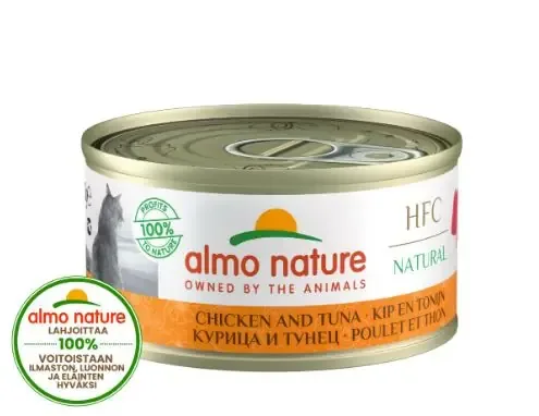 Almo Nature HFC Natural Kyckling & Tonfisk 70 g våtfoder för katter Kundfavorit