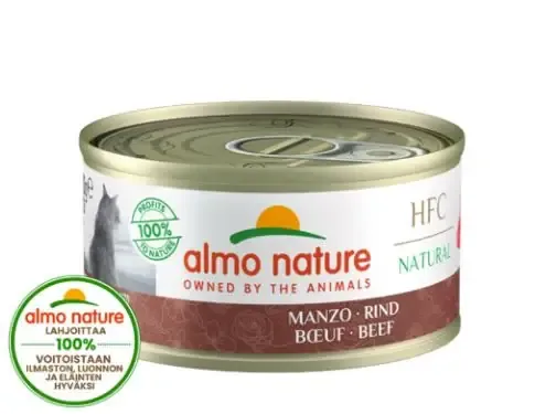 Almo Nature HFC Natural Nötkött 70 g våtfoder för katter Lågt pris