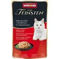 animonda vom Feinsten Adult i sås 18 x 50 g – Kycklingfilé & nötkött i tomatsås Begränsad tid