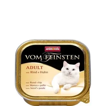 Animonda Vom Feinsten Adult Nötkött + Kyckling 100 g våtfoder för katter Säker betalning
