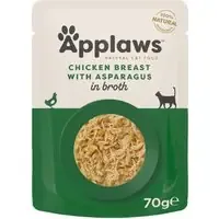 Applaws Cat Natural i buljong 12 x 70 g – Kyckling & sparris Outlet