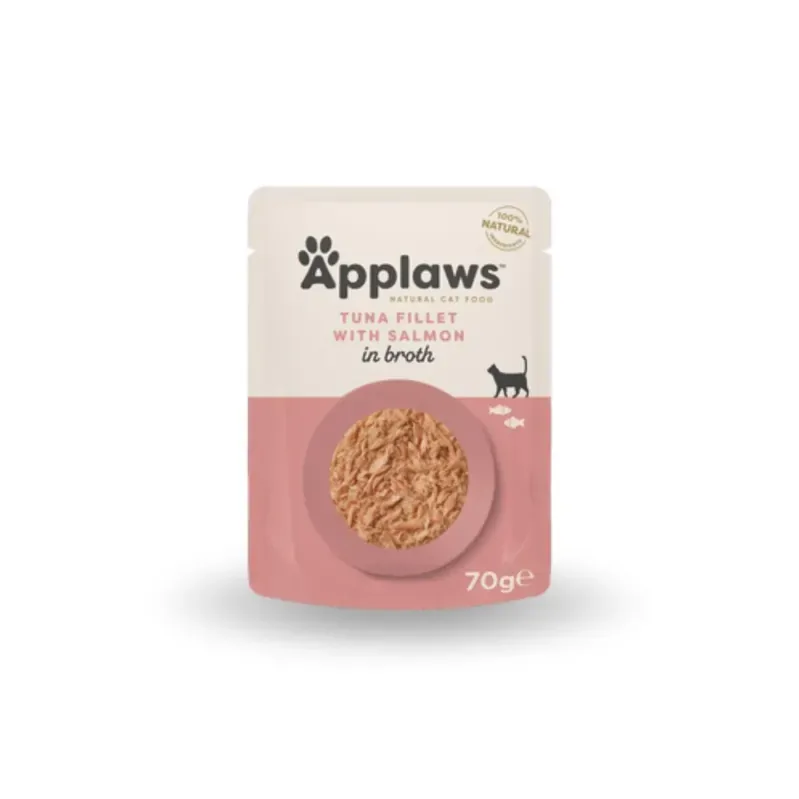 Applaws katt tonfiskfilé & lax 70 g portionspåse Populärt val