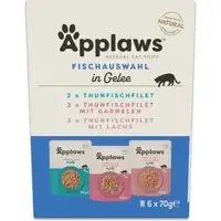 Applaws Pouch i gelé mixpack 12 x 70 g – Fiskurval (3 sorter) Begränsat erbjudande