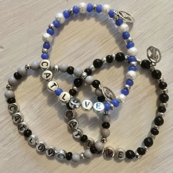 Armband svart / grå / blå Catlove