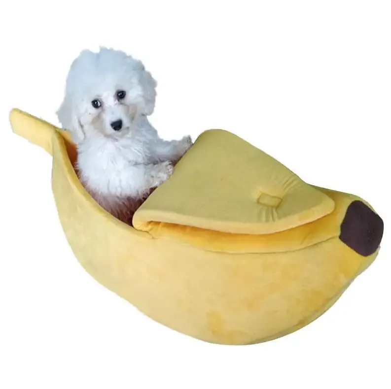 Bananformad Hundbädd – Mjuk, Varm & Oemotståndligt Söt