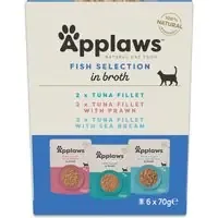 Bästa pris Applaws Pouch med buljong mixpack 12 x 70 g – Mixpack tonfisk (3 sorter)