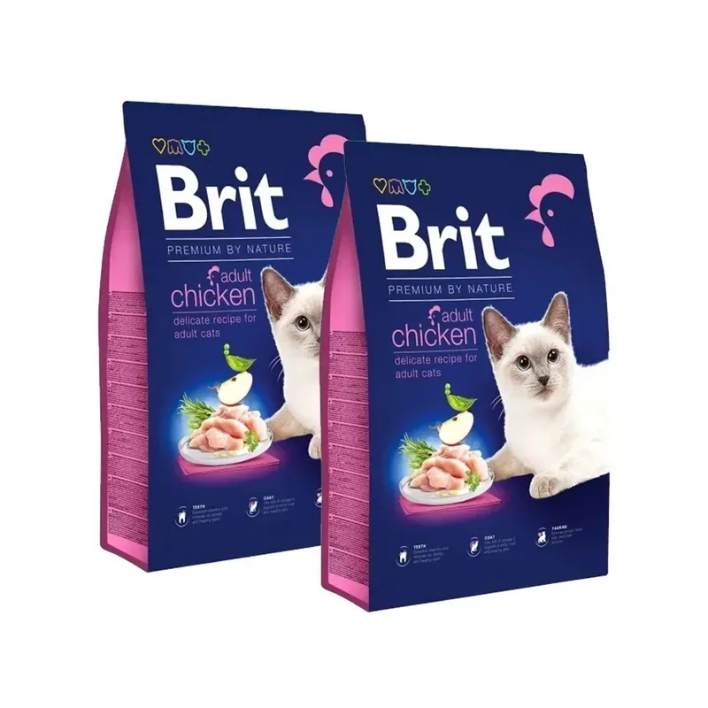 Bästa pris Brit Premium By Nature Cat Adult Chicken 2x8kg