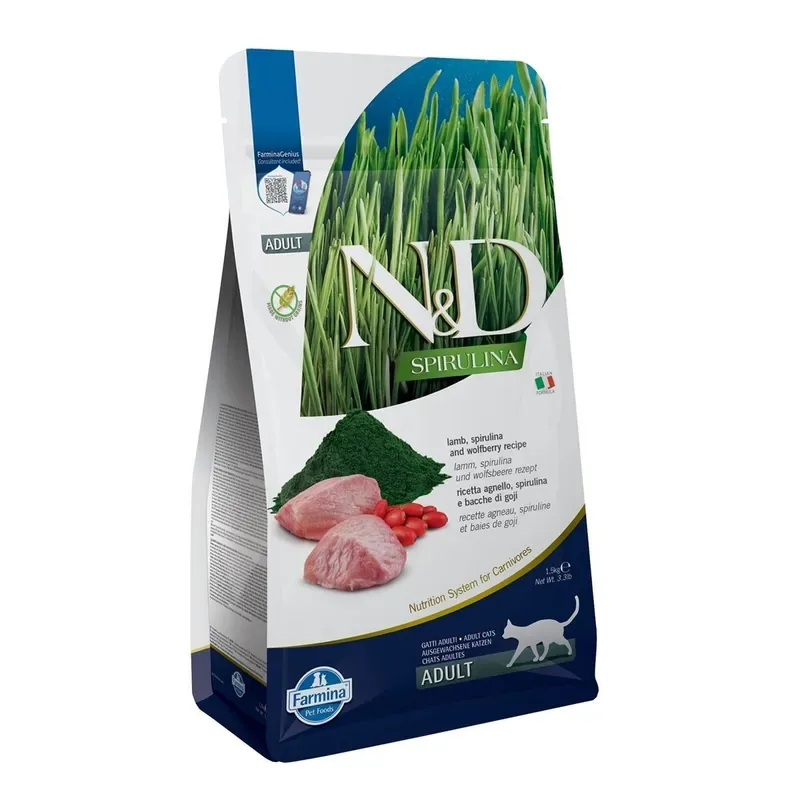 Begränsad tid Farmina N&D Cat Spirulina & Lamb 1,5 kg