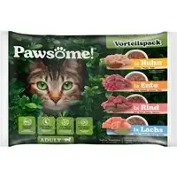Begränsad tid Pawsome Adult Cat 4 x 85 g – Mix (4 sorter)