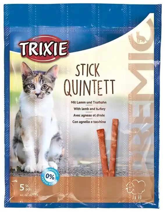 Begränsad tid Trixie Premio Stick Quintett Lamm & Kalkon – 5 x 5g