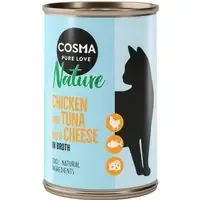 Begränsat antal Cosma Nature 6 x 140 g – Kyckling & tonfisk med ost